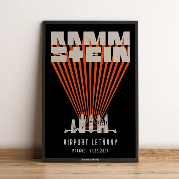 Rammstein Prague May 11 2024 Prague Letnany Airport Event Poster